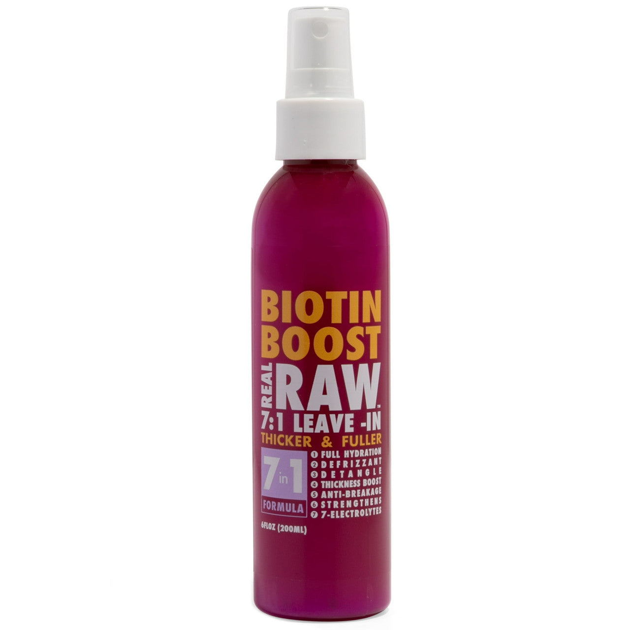 Real Raw Shampoothie Biotin Boost Thick and Full 7-in-1 Leave in Conditioner, 6 Oz